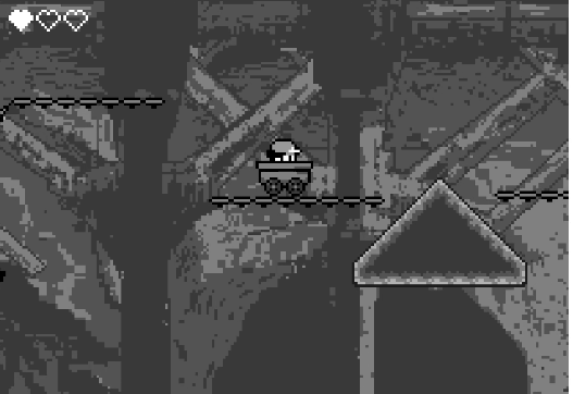 The mine cart section in Mt. Moon